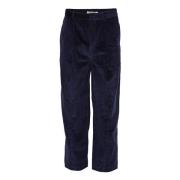 Marineblauwe Corduroy Broek met Plooien Henrik Vibskov , Blue , Heren