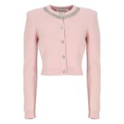 Roze Strass Cardigan Trui Self Portrait , Pink , Dames