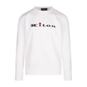 Witte Crew Neck Sweatshirt Logo Kiton , White , Heren