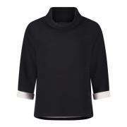 Trendy Turtleneck Sweatshirt met Glitter Betty Barclay , Black , Dames