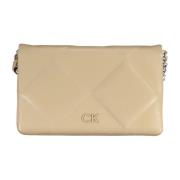 Beige Schoudertas met Verstelbare Band Calvin Klein , Beige , Dames