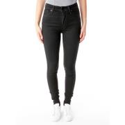 Hoge Taille Skinny Jeans Levi's , Black , Dames