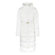 Witte Pufferjas met Logoriem Pinko , White , Dames