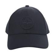 Navy Blue Baseball Hat PrimaLoft Insulated Stone Island , Blue , Heren