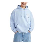 Gedrukte Lichtblauwe Sweatshirt Mannen Tommy Hilfiger , Blue , Heren