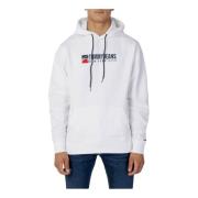 Witte hoodie met print Tommy Hilfiger , White , Heren