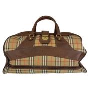 Pre-owned Cotton travel-bags Burberry Vintage , Beige , Dames