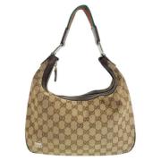 Pre-owned Canvas gucci-bags Gucci Vintage , Beige , Dames