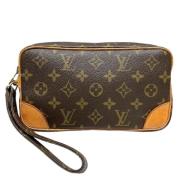 Pre-owned Canvas clutches Louis Vuitton Vintage , Brown , Dames