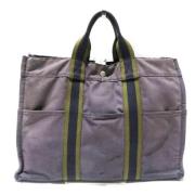 Pre-owned Canvas handbags Hermès Vintage , Gray , Heren