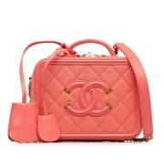 Pre-owned Leather handbags Chanel Vintage , Pink , Dames