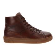 Leren Heren Sneakers Nerogiardini , Brown , Heren