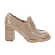 Leren Hoge Hakken Schoenen Vrouwen Nerogiardini , Beige , Dames