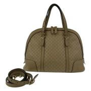 Pre-owned Leather gucci-bags Gucci Vintage , Beige , Dames