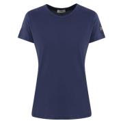 Blauw Logo T-shirt met Strass Elisabetta Franchi , Blue , Dames