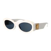 Stijlvolle zonnebril met model 0Ve4466U Versace , White , Dames