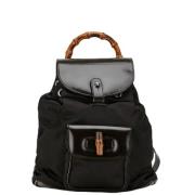 Pre-owned Leather backpacks Gucci Vintage , Brown , Dames