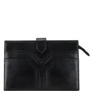 Pre-owned Leather clutches Yves Saint Laurent Vintage , Black , Dames