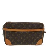 Pre-owned Canvas clutches Louis Vuitton Vintage , Brown , Dames