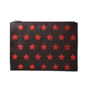 Pre-owned Leather clutches Yves Saint Laurent Vintage , Black , Dames