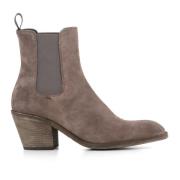 Grijze Suède Chelsea Platte Schoenen Officine Creative , Gray , Dames