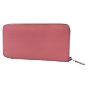 Pre-owned Leather wallets Hermès Vintage , Pink , Dames