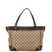 Pre-owned Canvas gucci-bags Gucci Vintage , Brown , Dames