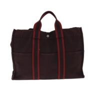 Pre-owned Canvas handbags Hermès Vintage , Red , Dames