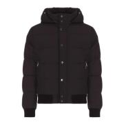 Gewatteerde Hoodiejas Zwart Moorer , Black , Heren