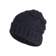 Chunky Gebreide Zwarte Beanie Hoed Isabel Benenato , Black , Unisex