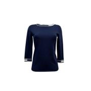 Blauw Gestreept Gebreid Shirt Carolina Herrera , Blue , Dames