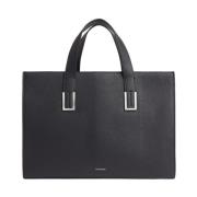 Zwarte Polyester Blend Tote Tas Calvin Klein , Black , Dames