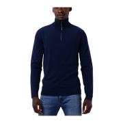 Merino Quarter Zip Sweater Navy Blue Calvin Klein , Blue , Heren