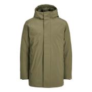 Groene Hooded Parka Winterjas Jack & Jones , Green , Heren