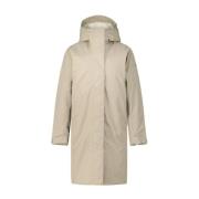 Lange Parka met Verborgen Rits en Capuchon Peak Performance , Beige , ...