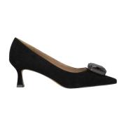 Vierkante Neus Leren Hak Schoen Alma EN Pena , Black , Dames