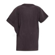 Geplooide T-shirt Issey Miyake , Brown , Heren