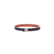 Omkeerbare Logo Gesp Riem Ralph Lauren , Blue , Dames