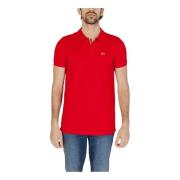 Rood Print Polo Shirt Tommy Hilfiger , Red , Heren