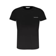 Zwart Katoenen Logo Print T-shirt Trussardi , Black , Dames