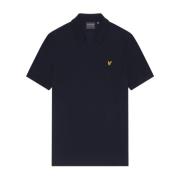 Riviera Gebreide Polo Lyle & Scott , Blue , Heren