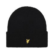 Waffle Beanie Hoofddeksel Lyle & Scott , Black , Heren