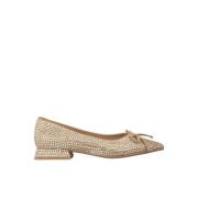 Glitter Strik Ballerina Flats Alma EN Pena , Brown , Dames