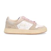 Beige Sneakers van Suède en Leer Premiata , Beige , Dames