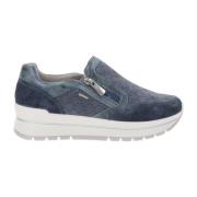 Leren Dames Sneakers Stijlvol Comfort Igi&Co , Blue , Dames