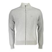 Grijze Zip-Up Geborduurde Cardigan North Sails , Gray , Heren