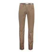 Bruine Bedrukte Slim-Fit Broek Brax , Brown , Heren