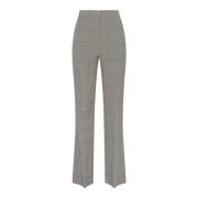 Geruite Flare Broek in Beige en Zwart Patrizia Pepe , Multicolor , Dam...