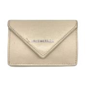 Pre-owned Leather wallets Balenciaga Vintage , White , Dames