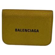 Pre-owned Leather wallets Balenciaga Vintage , Yellow , Heren